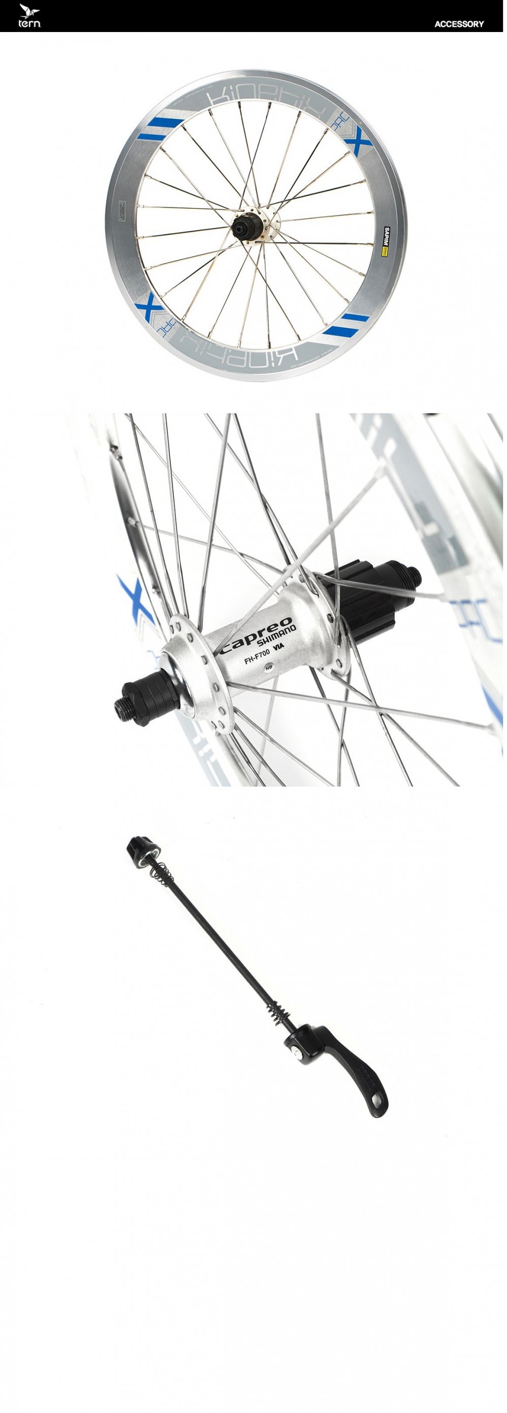 パーツ tern Kinetix Pro X Deep Dish Wheels 406 Kinetix® Pro X Aero Wheels | Tern Bicycles